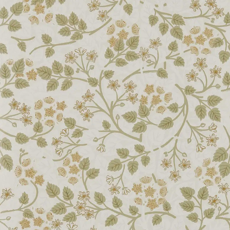 Carta da parati "Silver Lime Beige" - Highgrove - SANDERSON