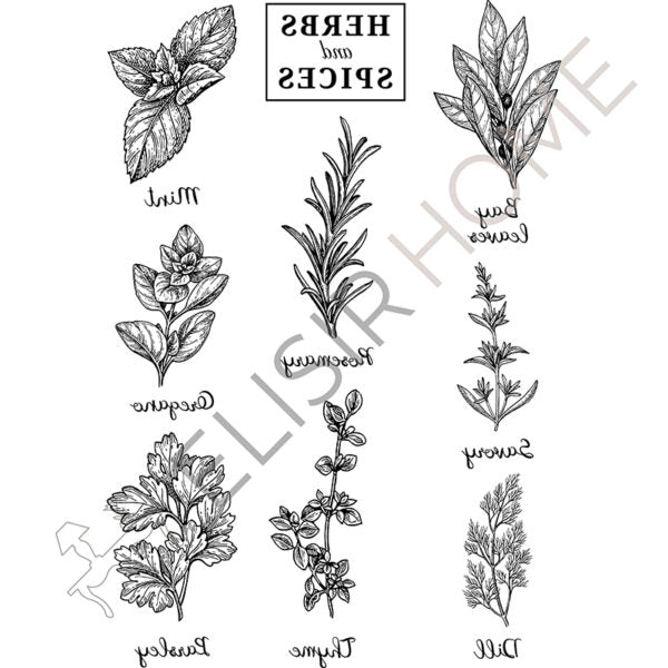 Stampa Trasferibile “COUNTRY, HERBS AND SPICES” 28×40 cm