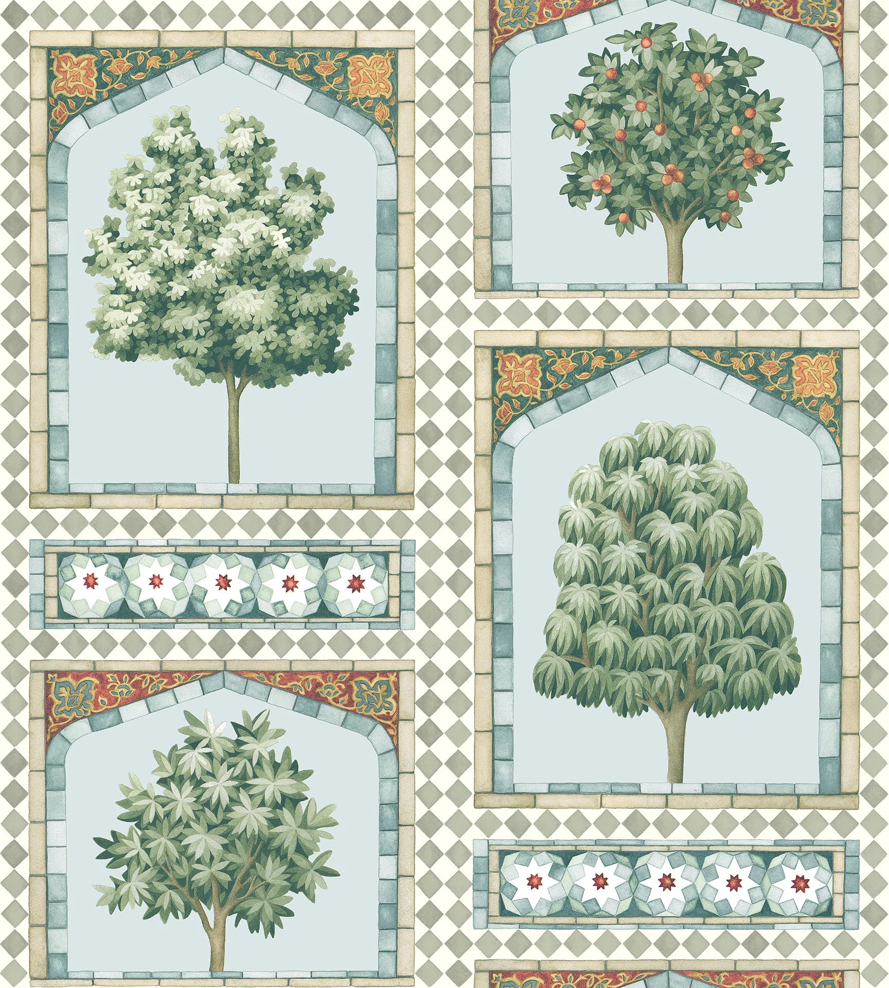 Carta da Parati "MARTYN LAWRENCE BULLARD" Sultan's Palace verde | COLE & SON