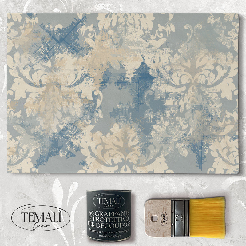 Découpage Tappezzeria - Damasco Moderno Blu