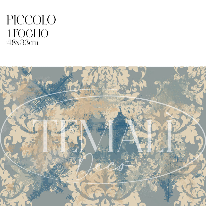 Découpage Tappezzeria - Damasco Moderno Blu