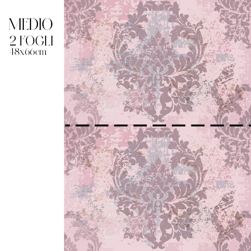 Découpage Tappezzeria - Damasco Moderno Rosa