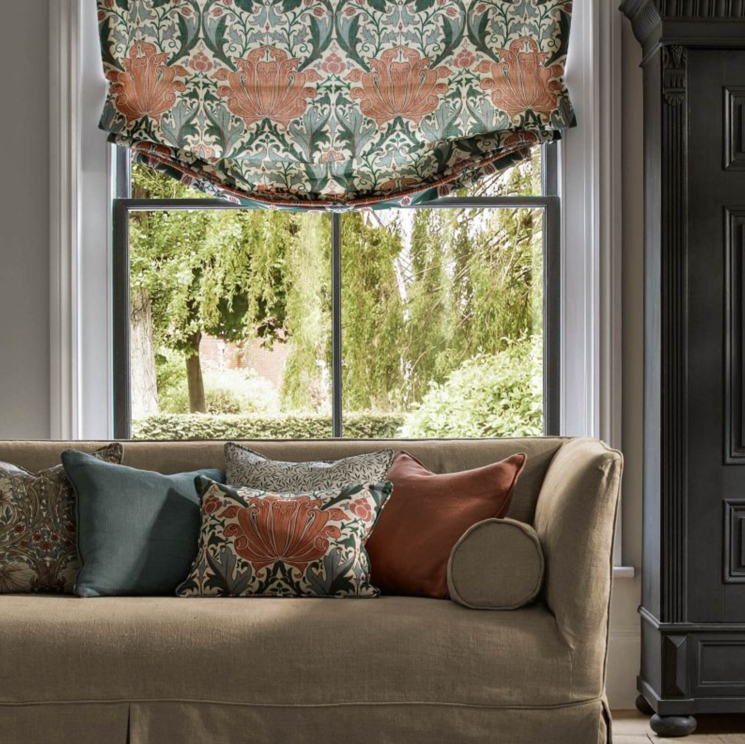 TELA "HELENA NARANJA" Morris & Co - Morris y Amigos