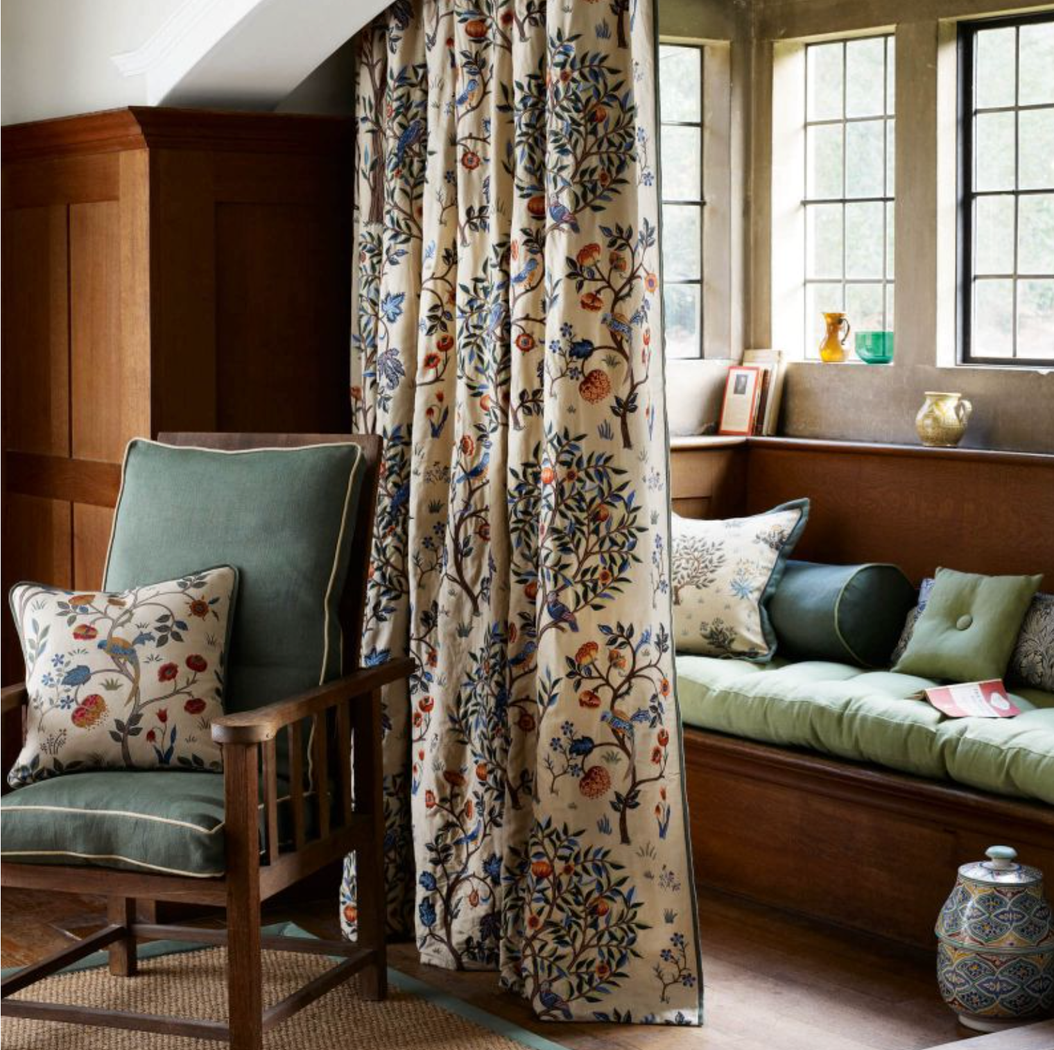 TELA "ÁRBOL KELMSCOTT AZUL" Morris & Co - Morris y Amigos