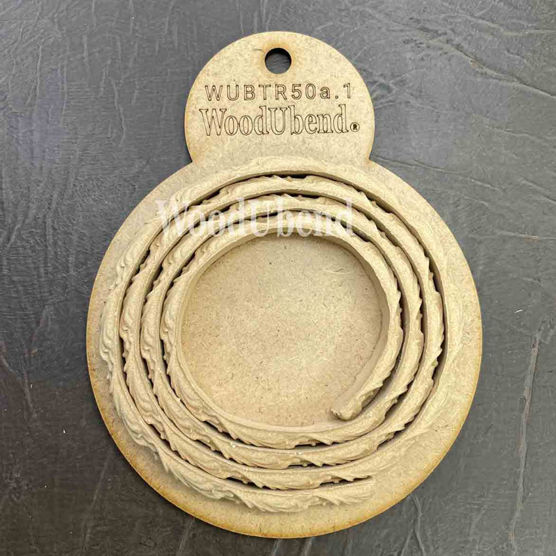 Fregio Decorativo "Cordone con Foglie Small", WoodUbend