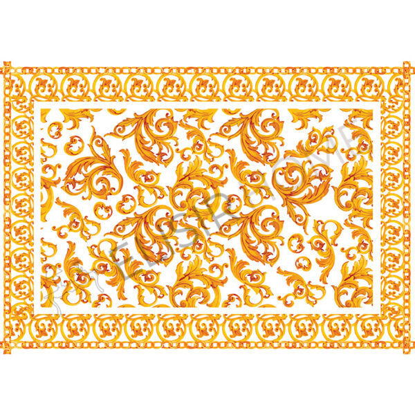 Stampa Trasferibile "FANTASIA, BAROCCO D'AMBRA" 28x40 cm