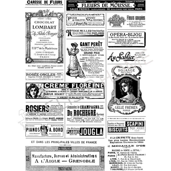 Stampa Trasferibile "VINTAGE, NEWS PAPER" 28x40 cm