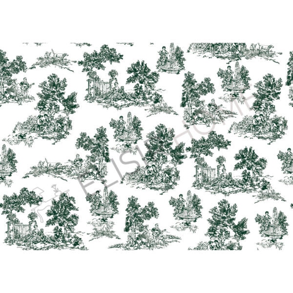 Stampa Trasferibile "TOILE DE JOUY, VERDE" 28x40 cm