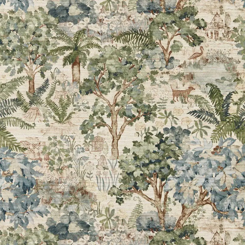 Carta da parati "The Stumpery Blu" - Highgrove - SANDERSON