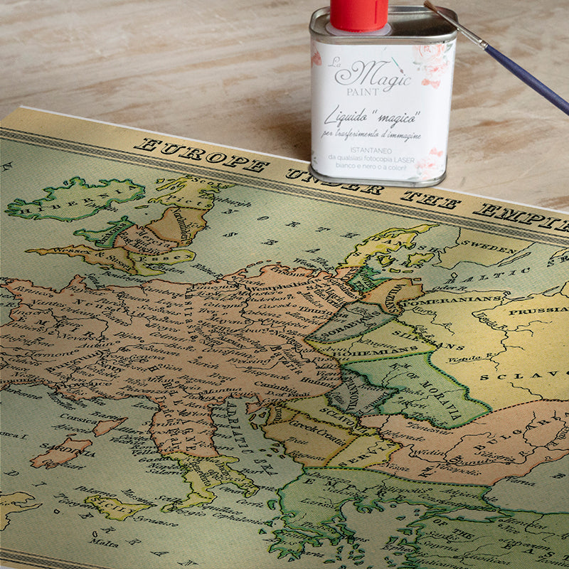 Stampa Trasferibile "VINTAGE, CARTINA" 26x40 cm