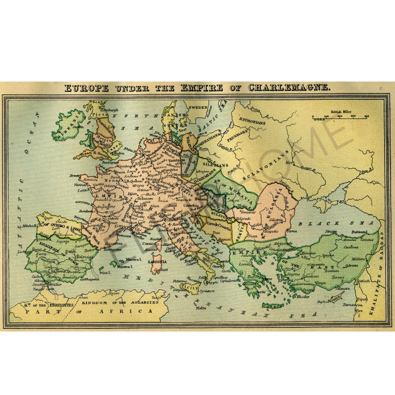 Stampa Trasferibile "VINTAGE, CARTINA" 26x40 cm