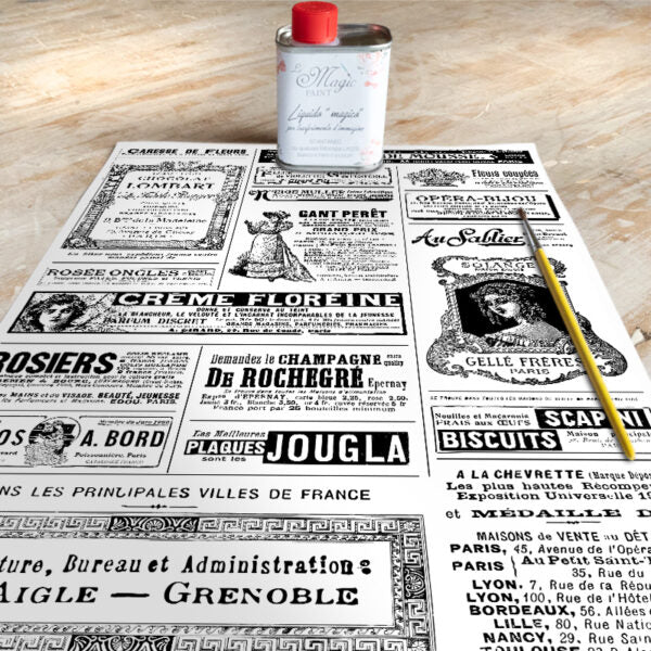 Stampa Trasferibile "VINTAGE, NEWS PAPER" 28x40 cm