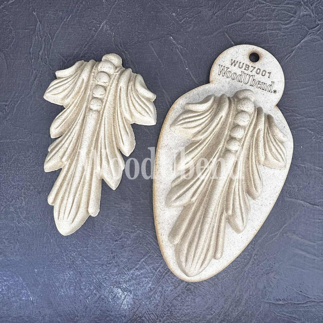 Par de adornos decorativos "Gotas de Acanto" WoodUbend