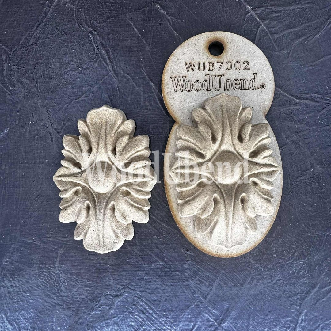 Par de adornos decorativos "Gotas de hojas" WoodUbend