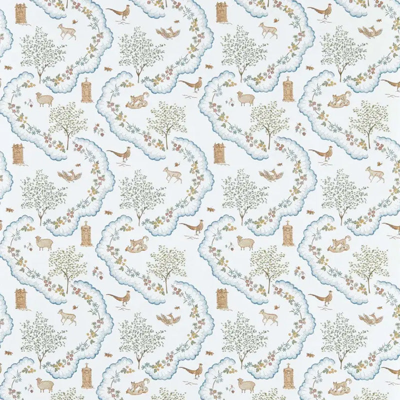 Carta da parati "Wildflower Meadow Blu" - Highgrove - SANDERSON