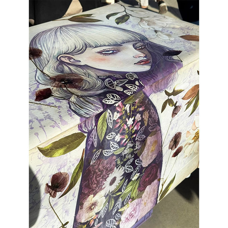 Baule “Papaveri Viola" I Restyling di Alex Fritlex per l'evento Re-Design