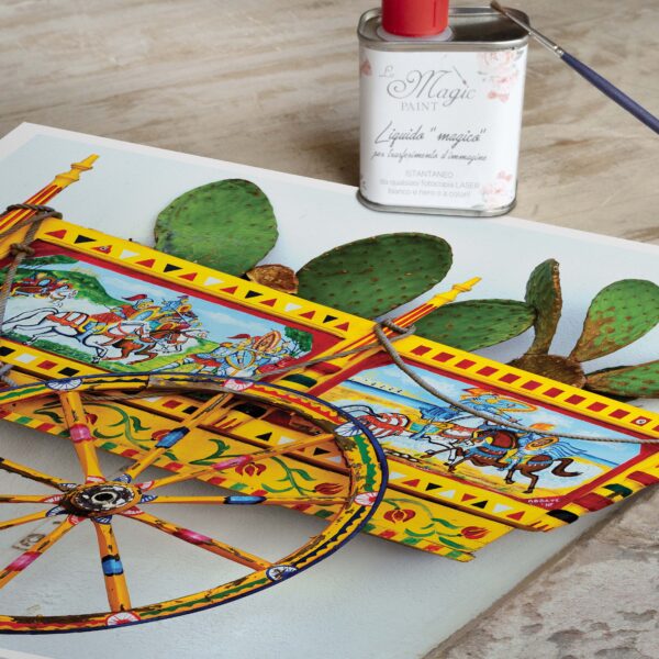 Stampa Trasferibile "SICILY TIME, CARRETTO SICILIANO" 28x40 cm