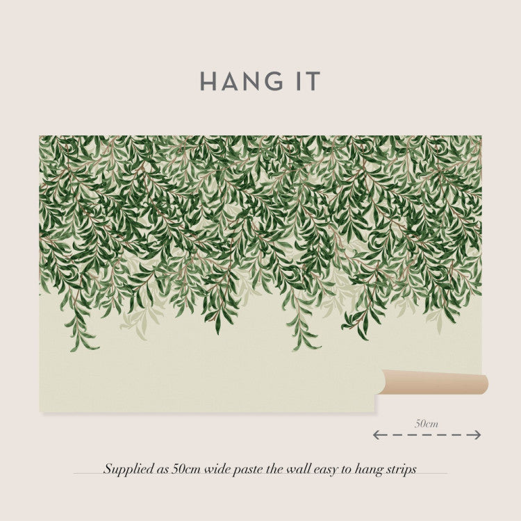 Carta da parati "Willow Bough Mural verde scuro" - Morris at home