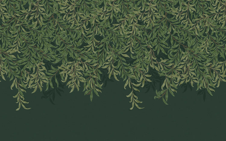 Wallpaper "Willow Bough Mural dark green" - Morris at home