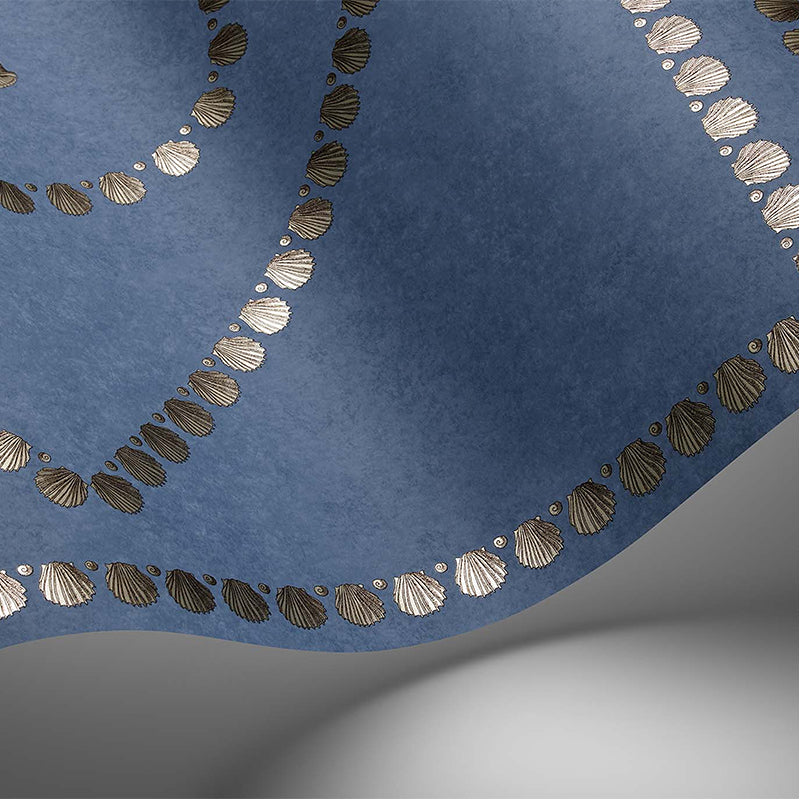 Carta da Parati "CONCHIGLIE AZZURRE & ORO" Fornasetti | COLE & SON