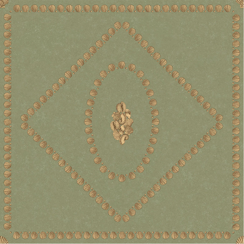 Carta da Parati "CONCHIGLIE OLIVA & ORO" Fornasetti | COLE & SON