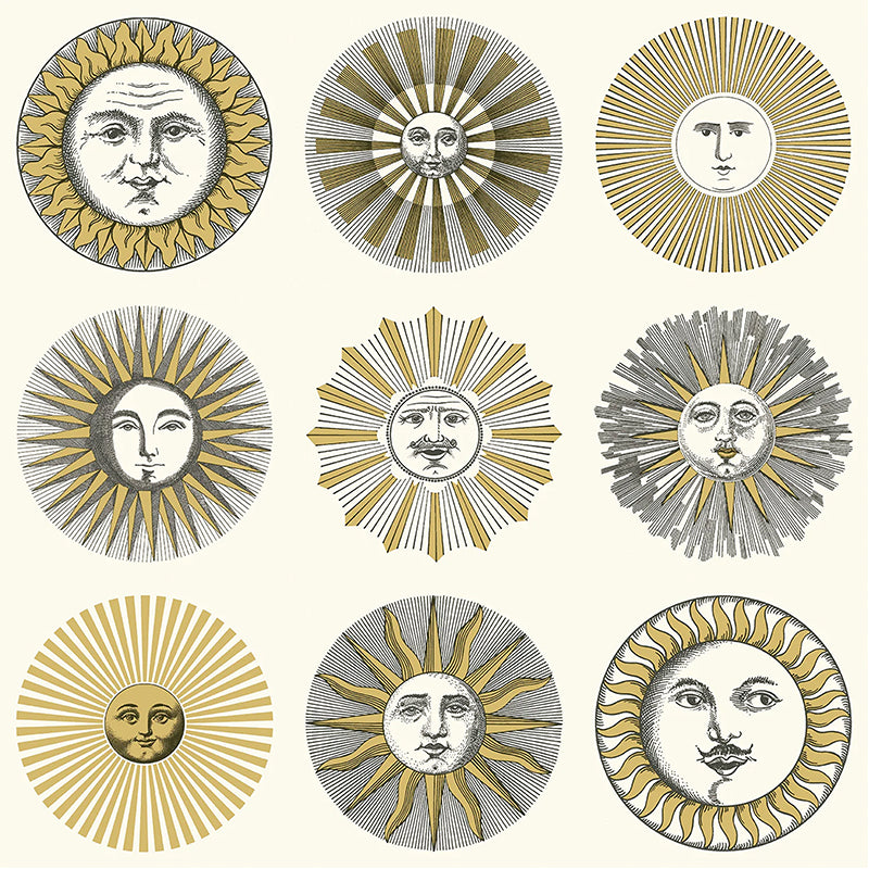 Carta da Parati "SOLI AVORIO & ORO" Fornasetti | COLE & SON