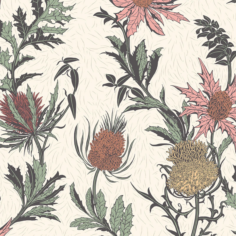 Carta da Parati "THISTLE ARANCIONE" Botanical | COLE & SON