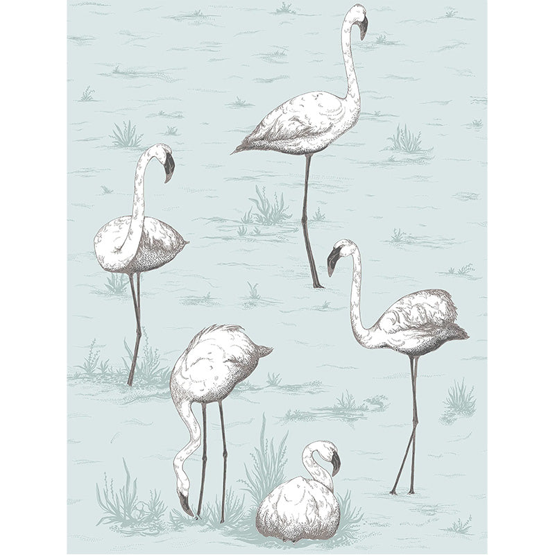 Carta da Parati "FLAMINGOS AZZURRO & BIANCO" The Contemporary | COLE & SON