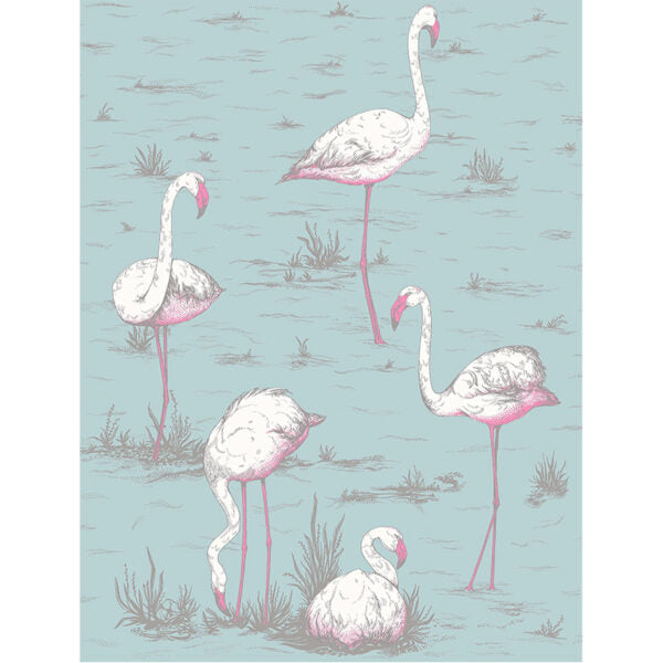 Carta da Parati "FLAMINGOS AZZURRO & ROSA" The Contemporary | COLE & SON