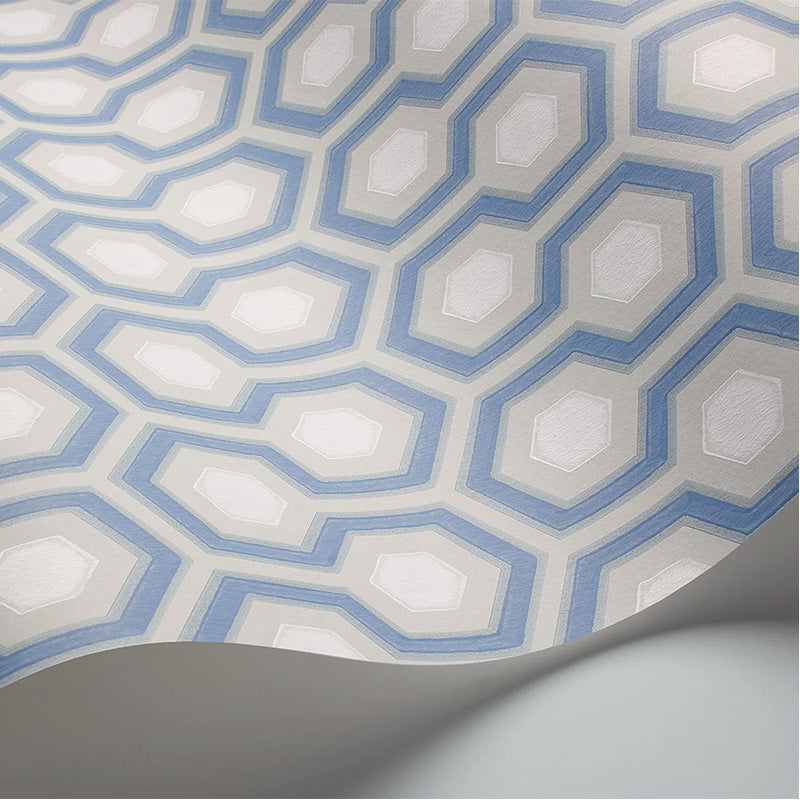 Carta da Parati Premium "HICKS' HEXAGON AZZURRO & BIANCO" The Contemporary | COLE & SON