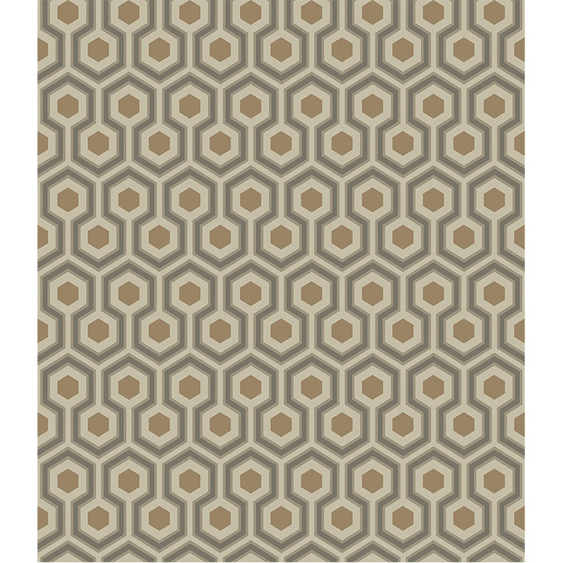 Carta da Parati "HICKS' HEXAGON BEIGE & BRONZO" The Contemporary | COLE & SON