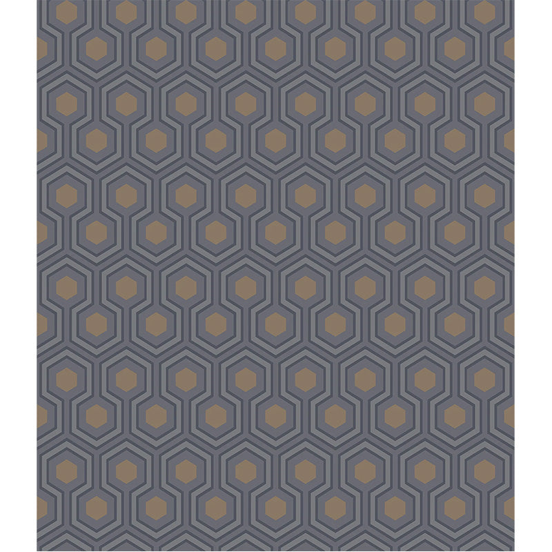 Carta da Parati "HICKS' HEXAGON PETROLIO & ORO" The Contemporary | COLE & SON