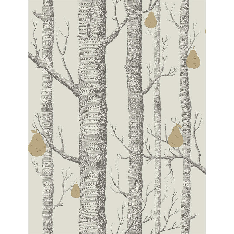 Carta da Parati "WOODS & PEARS BIANCO & ORO" The Contemporary | COLE & SON