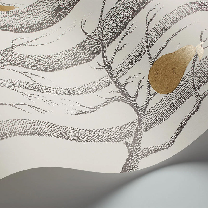 Carta da Parati "WOODS & PEARS BIANCO & ORO" The Contemporary | COLE & SON