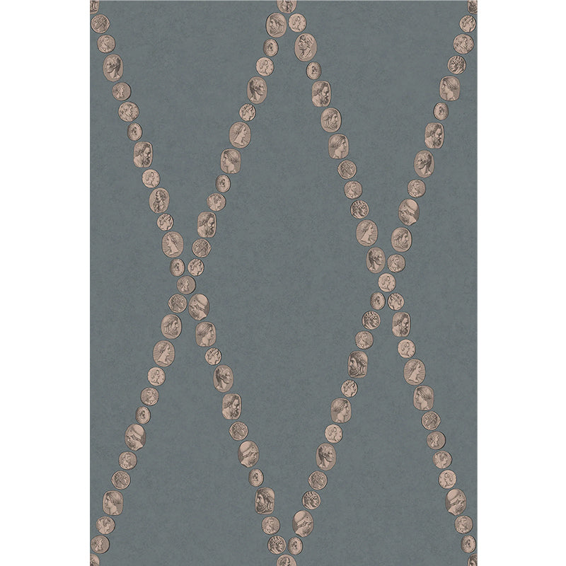 Carta da Parati "CAMMEI GRIGIO CHIARO & ORO ROSA" Fornasetti | COLE & SON