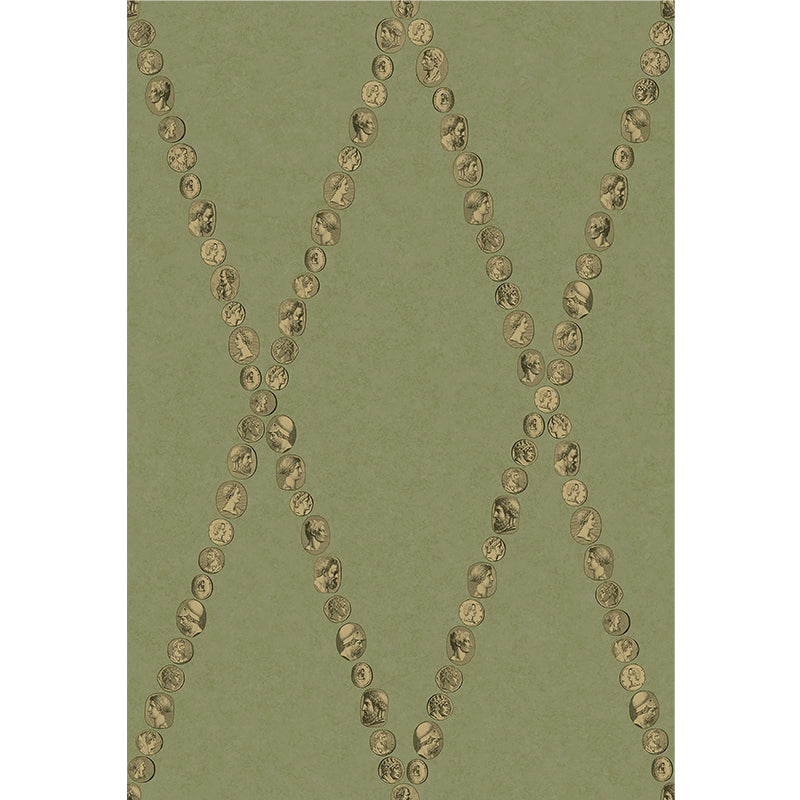 Carta da Parati "CAMMEI OLIVA & ORO ANTICO" Fornasetti | COLE & SON