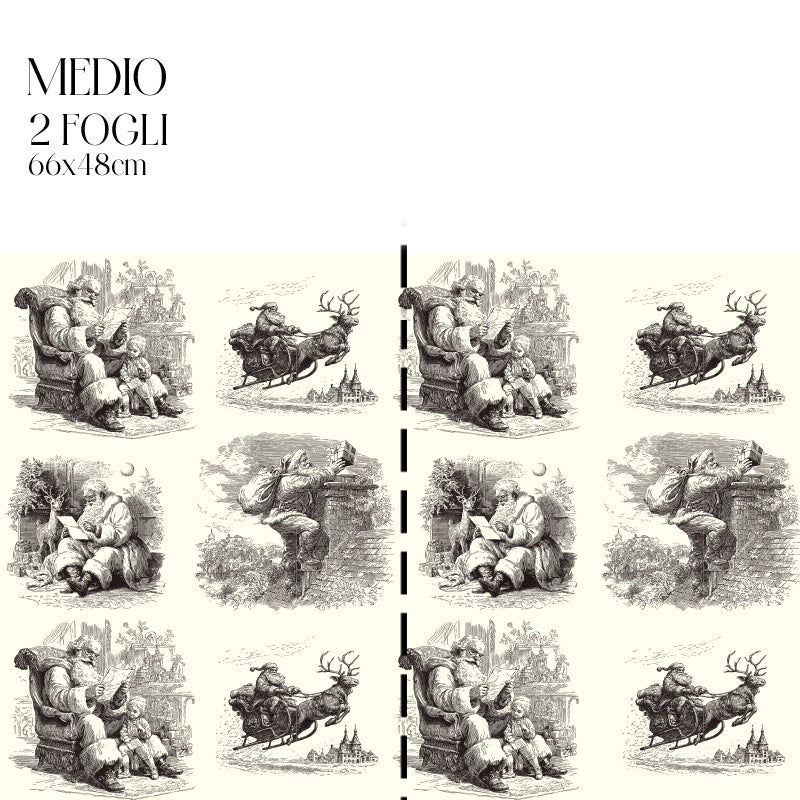 Dècoupage "Christmas Toile" Nero