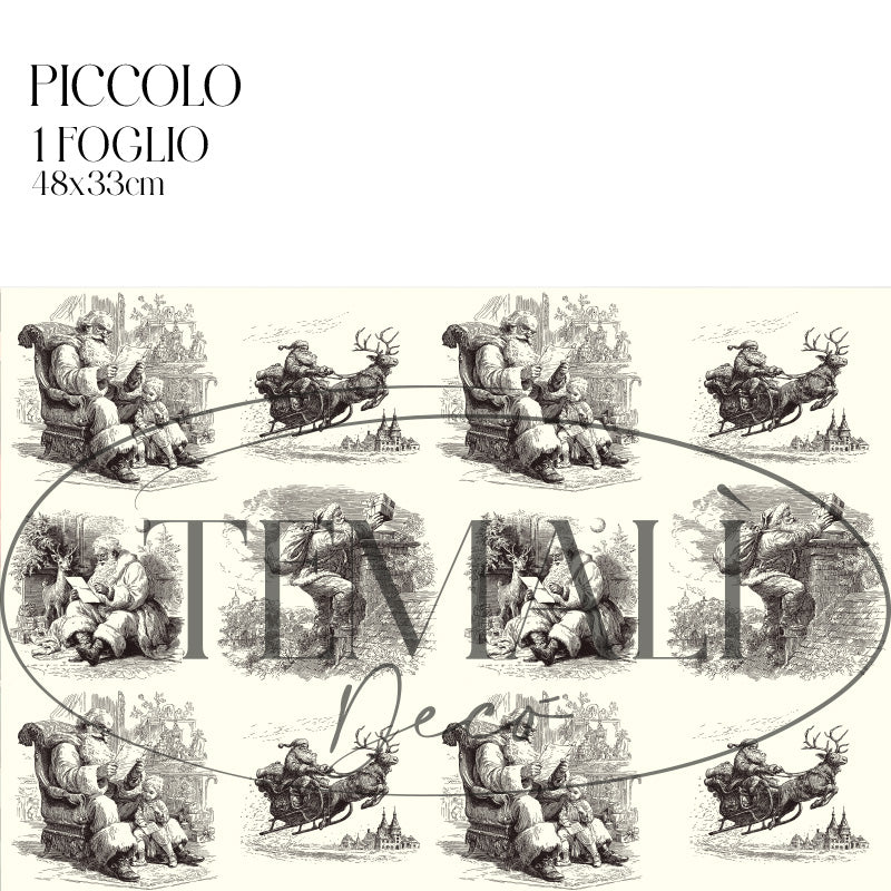 Dècoupage "Christmas Toile" Nero