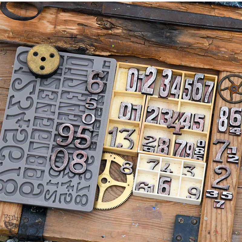 Redesign Decor Moulds "Letterpress Numbers" 12,7 x 20,3 cm