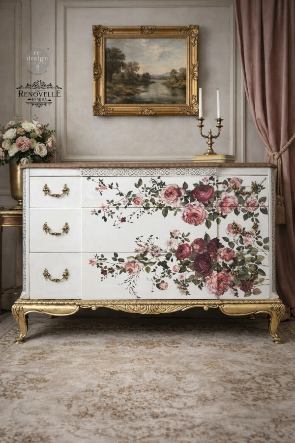 Redesign Decor Transfers – "Scarlet Embrace” 4 fogli 61×89cm