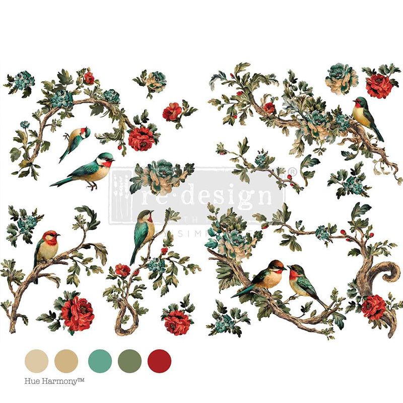 Redesign Decor Transfers – “Rosette Aviary” 89x61cm