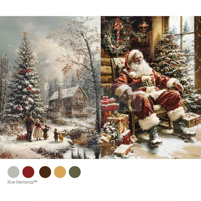 Carta da Découpage Fiber " Silent Night Stories" A4 - 21x29,7cm