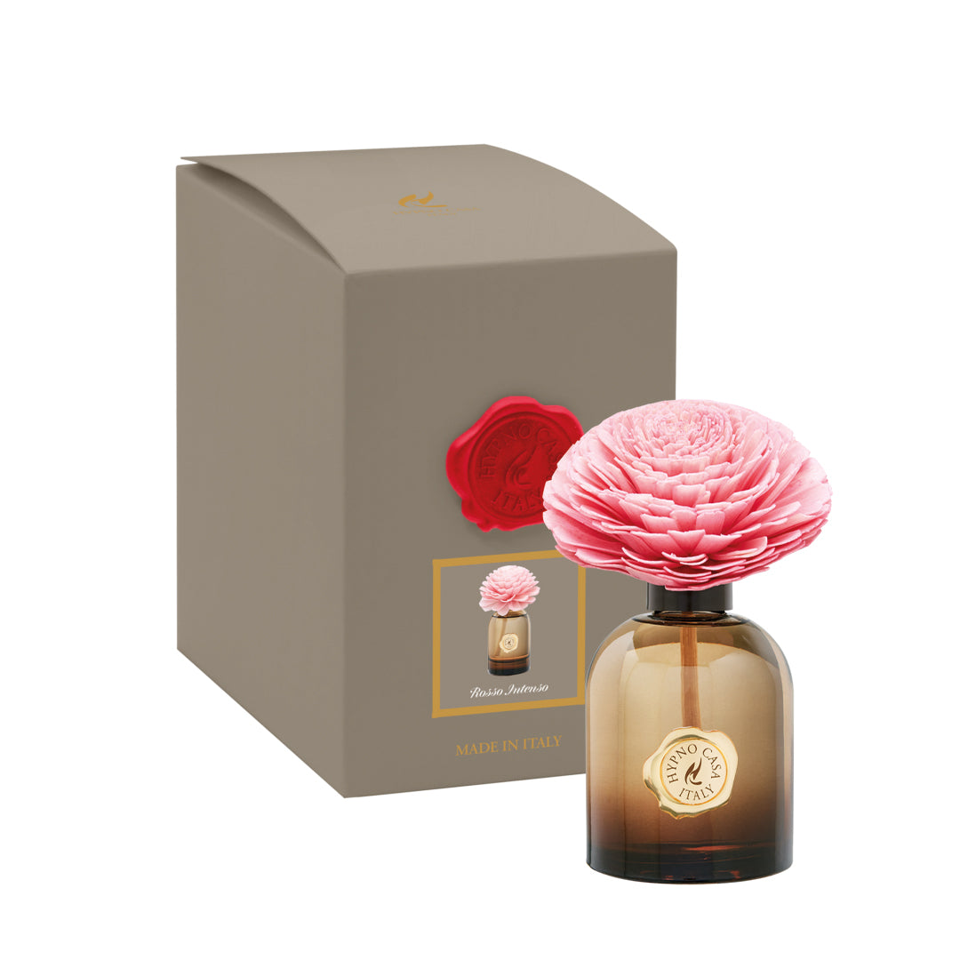 Fragrance diffuser with flower "Deep red" with Flower, Hypno Home, 250 ml