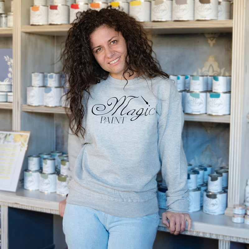 Felpa Grigio Chiaro Felpata Magic Paint - Unisex