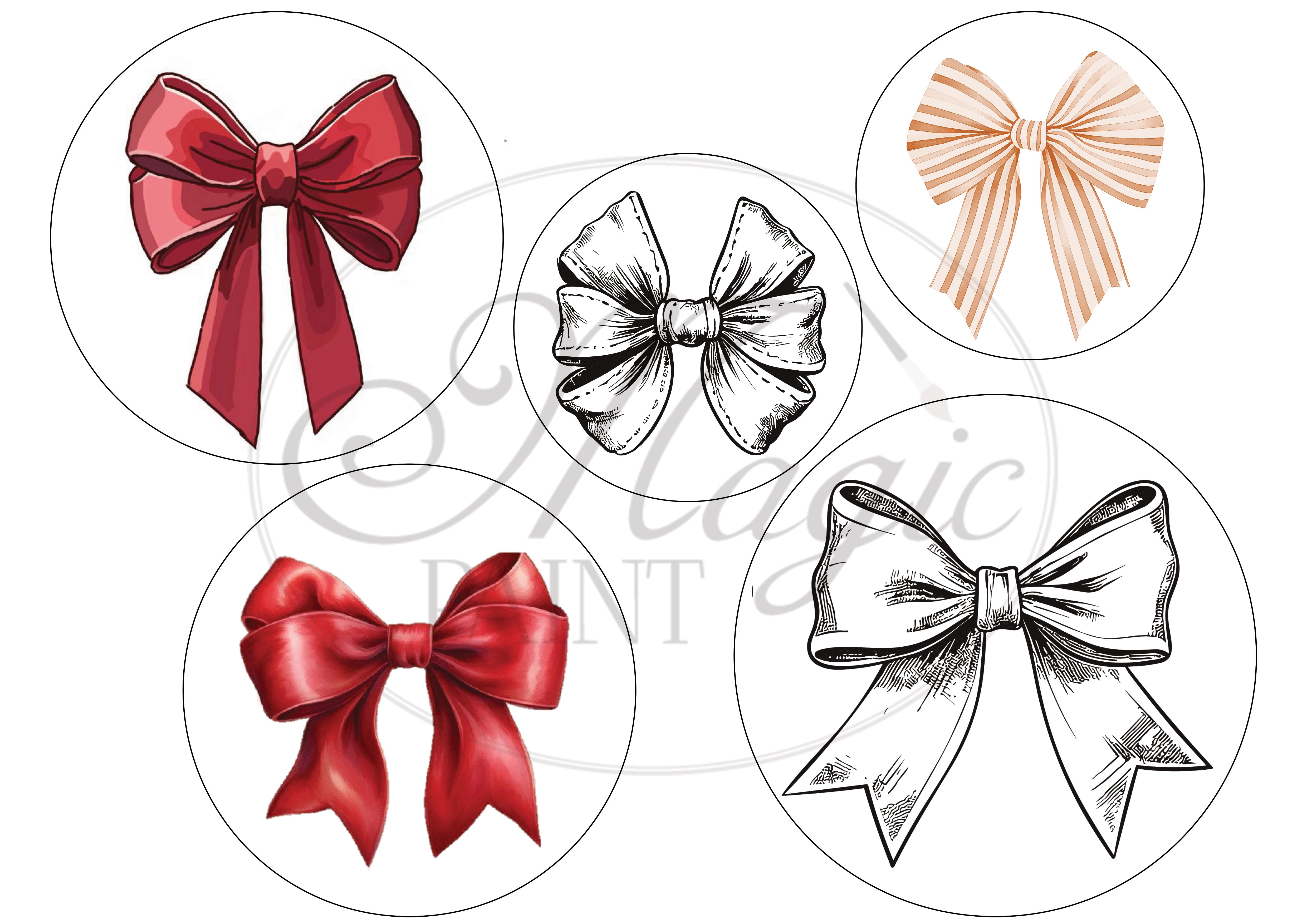 Stampa Trasferibile "FANTASIE - FIOCCHI A TAVOLA" 28x40 cm