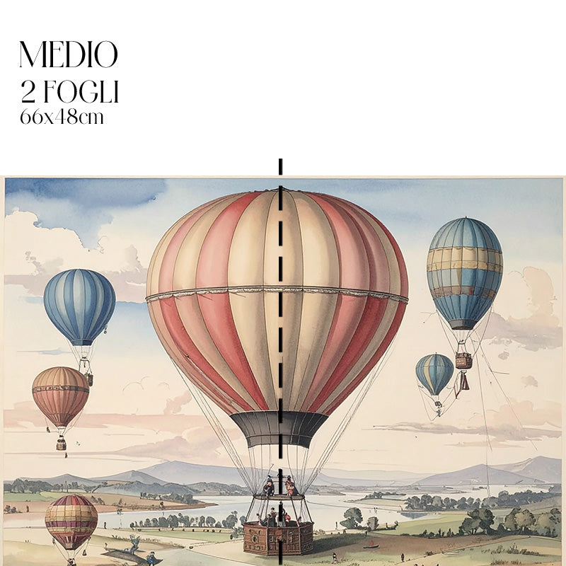 Dècoupage Pop Vintage – Mongolfiere 1