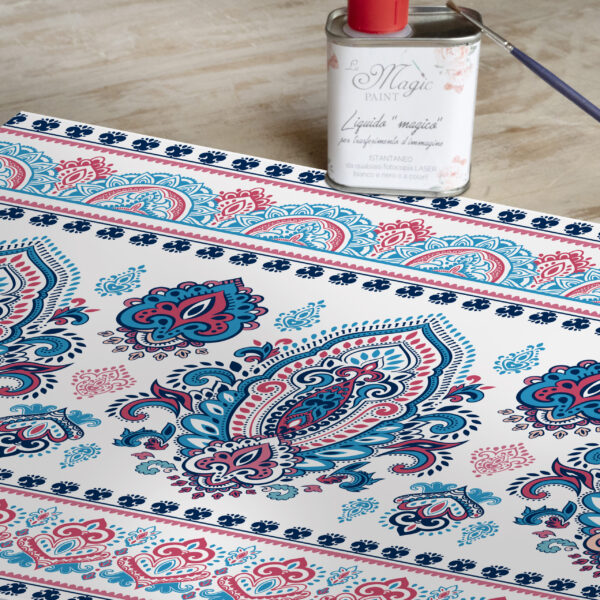 Stampa Trasferibile “PAISLEY-HENNE' POP” 28×40 cm