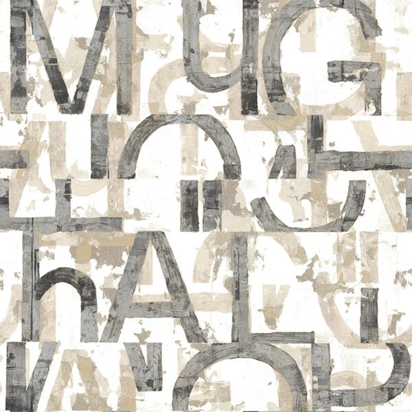 Tapete „Industriell Alpha Grau“ nach Meter oder Rolle