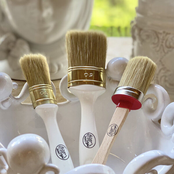 Confezione 2 Pennelli Per Pittura – Setole Ideali Per Gesso, Cera, Colori – Per Mobili E Pareti