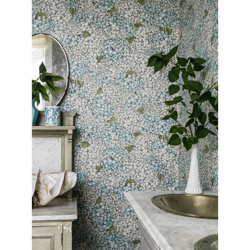 Carta da Parati "ORTENSIE AZZURRE" Fornasetti | COLE & SON